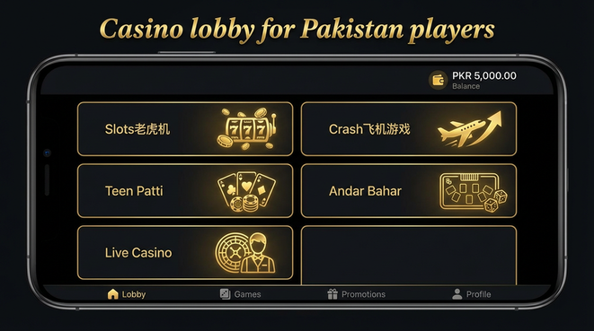 Lobby view of lucky3vegas for Pakistan users - 4